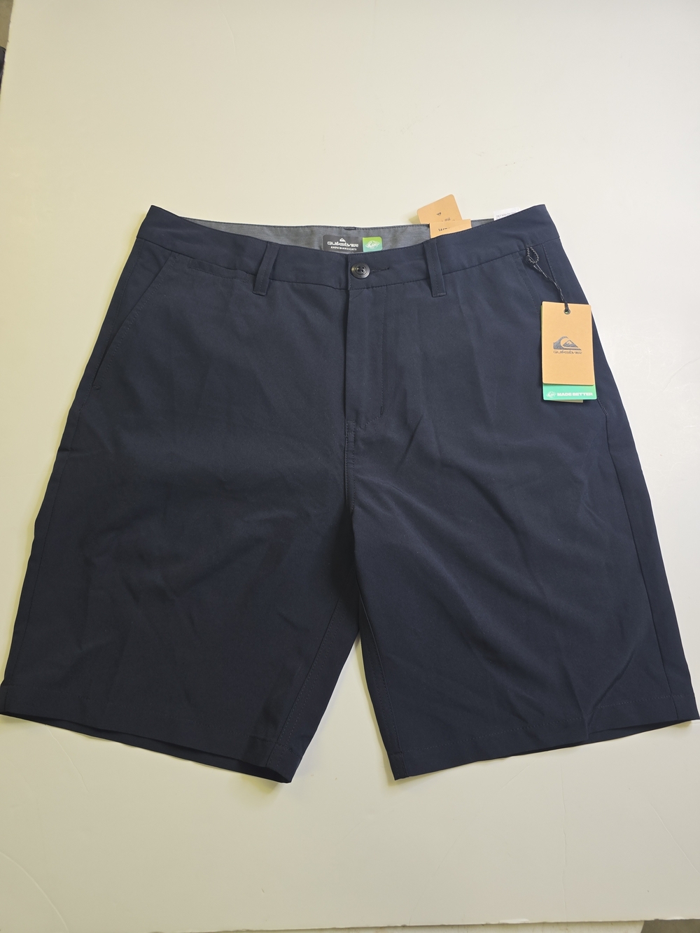 Quiksilver Men's Dark Blue Flat Front Ampibian Shorts